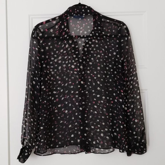 Simply Vera Wang Sheer Blouse, M - Picture 5 of 7
